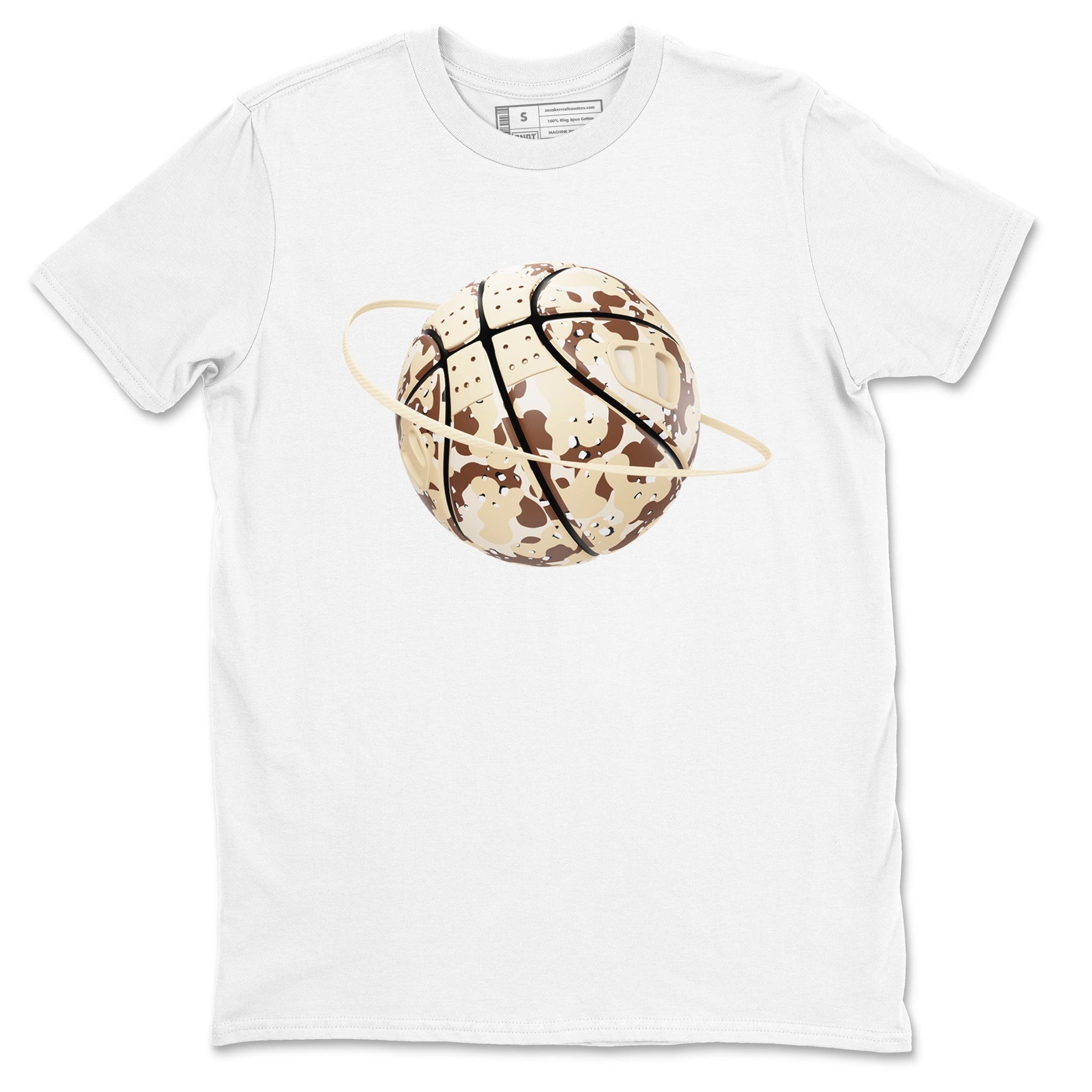 AJ3 Desert Camo shirts to match jordans Camo Basketball Planet sneaker match tees Air Jordan 3 Desert Camo SNRT Sneaker Tees streetwear brand White 2 unisex cotton tee