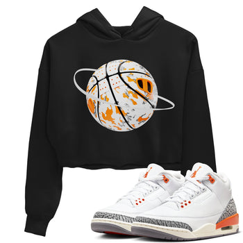 3s Georgia Peach shirt to match jordans Camo Basketball Planet sneaker tees Air Jordan 3 Georgia Peach SNRT Sneaker Release Tees Black 1 crop length shirt