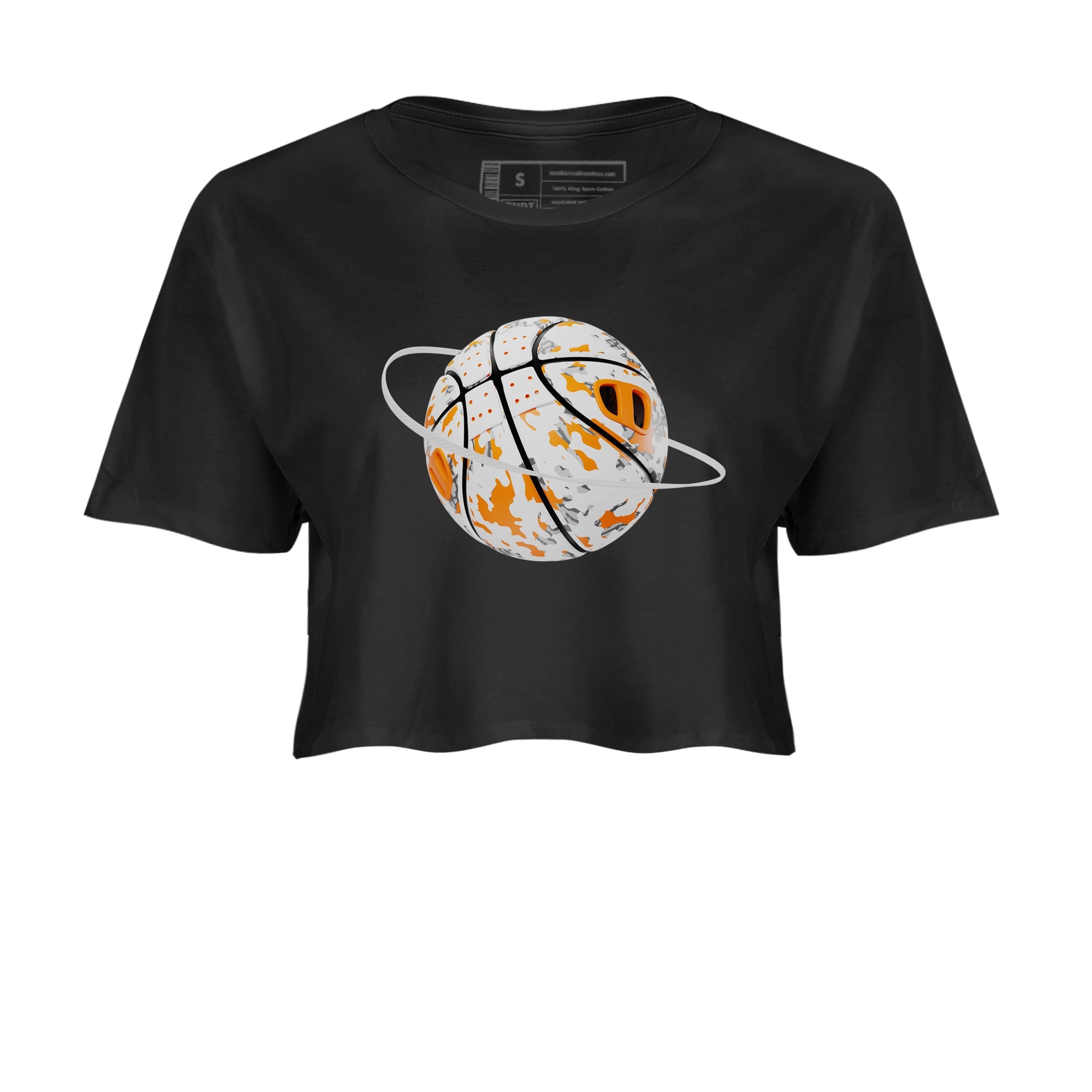 3s Georgia Peach shirt to match jordans Camo Basketball Planet sneaker tees Air Jordan 3 Georgia Peach SNRT Sneaker Release Tees Black 2 crop length shirt
