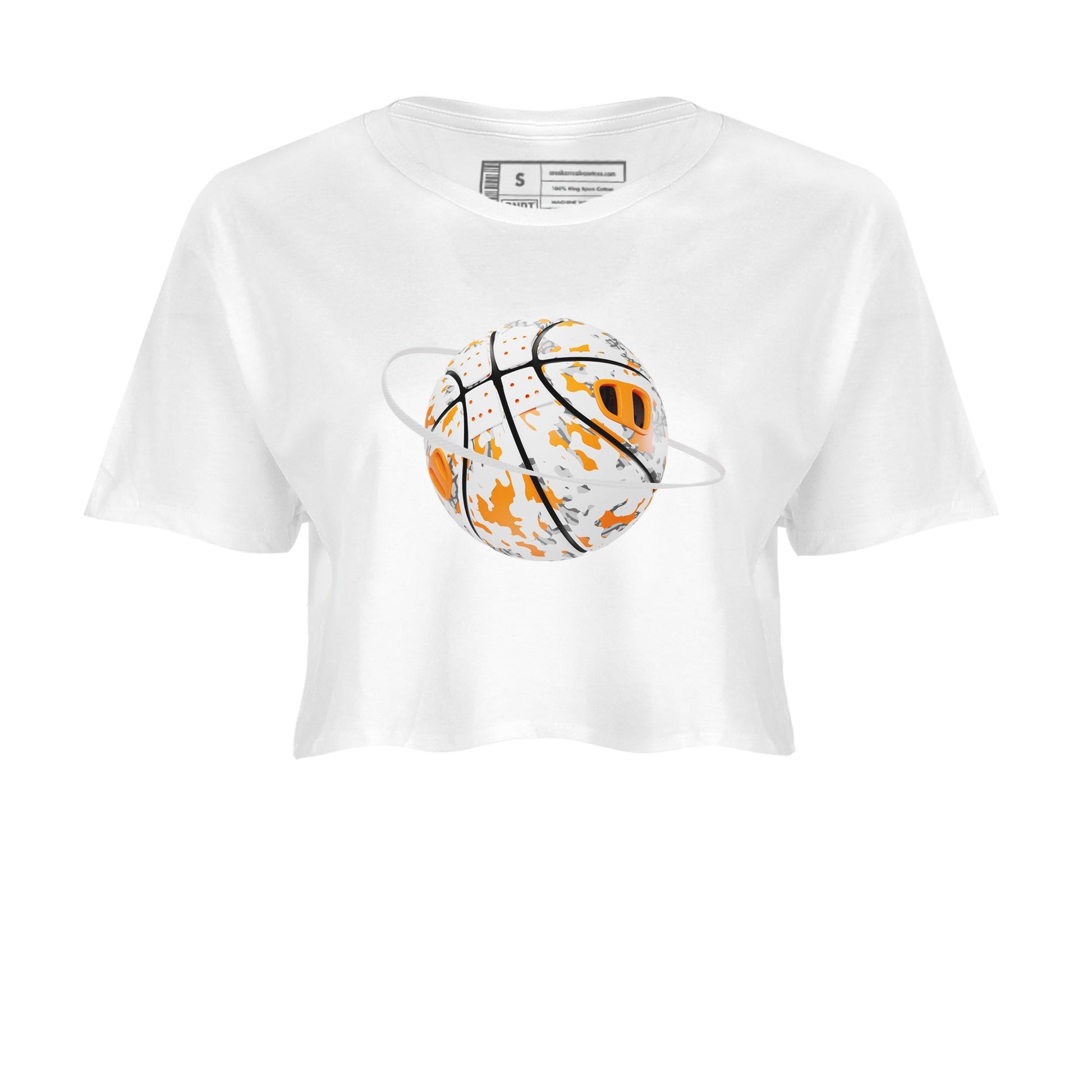 3s Georgia Peach shirt to match jordans Camo Basketball Planet sneaker tees Air Jordan 3 Georgia Peach SNRT Sneaker Release Tees White 2 crop length shirt