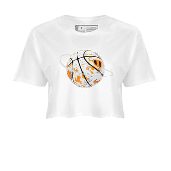 3s Georgia Peach shirt to match jordans Camo Basketball Planet sneaker tees Air Jordan 3 Georgia Peach SNRT Sneaker Release Tees White 2 crop length shirt