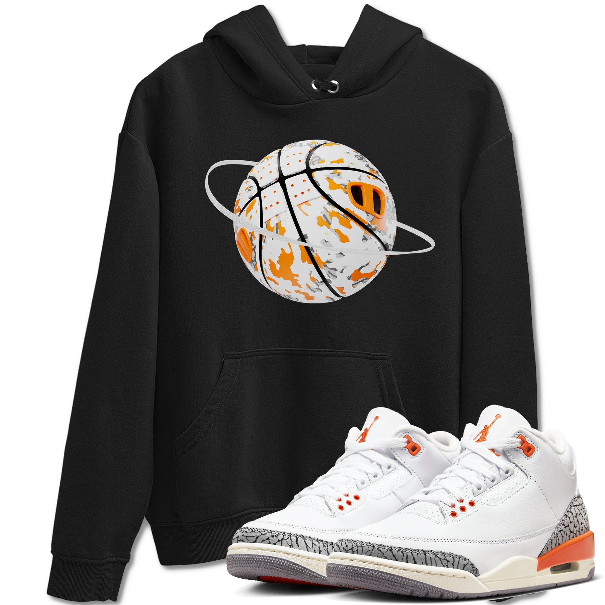 3s Georgia Peach shirt to match jordans Camo Basketball Planet sneaker tees Air Jordan 3 Georgia Peach SNRT Sneaker Release Tees unisex cotton Black 1 crew neck shirt