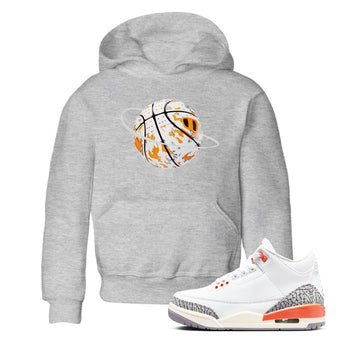 3s Georgia Peach shirt to match jordans Camo Basketball Planet sneaker tees Air Jordan 3 Georgia Peach SNRT sneaker release tees baby toddler Heather Grey 1 cotton Shirt