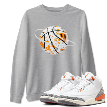 3s Georgia Peach shirt to match jordans Camo Basketball Planet sneaker tees Air Jordan 3 Georgia Peach SNRT Sneaker Release Tees unisex cotton Heather Grey 1 crew neck shirt