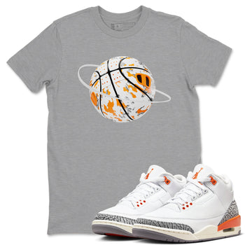 3s Georgia Peach shirt to match jordans Camo Basketball Planet sneaker tees Air Jordan 3 Georgia Peach SNRT Sneaker Release Tees unisex cotton Heather Grey 1 crew neck shirt