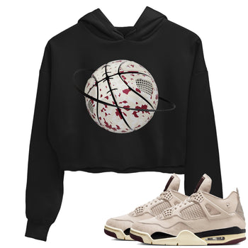 4s A Ma Maniere x Fossil Stone shirts to match jordans Camo Basketball Planet sneaker match tees Air Jordan 4 A Ma Maniere x Fossil Stone match shoes to clothes SNRT Sneaker Tees unisex cotton Black 1 crop tee