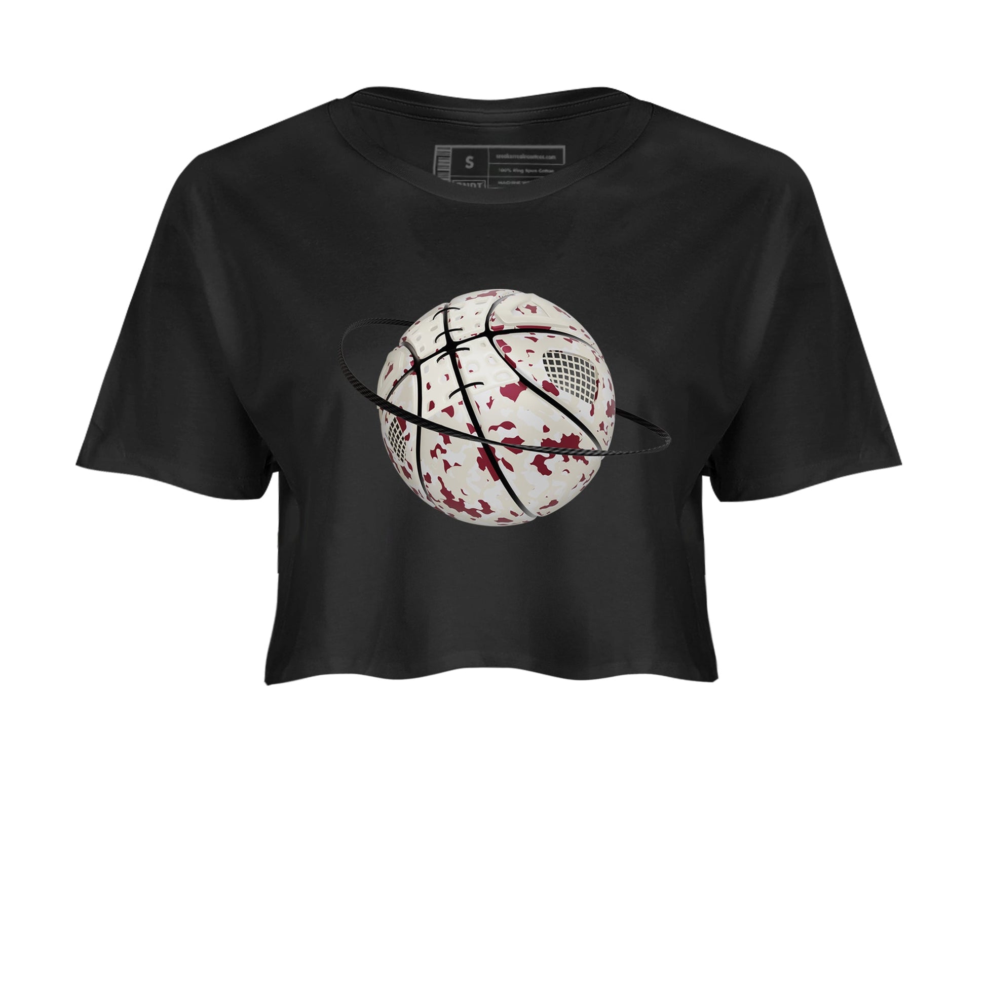 4s A Ma Maniere x Fossil Stone shirts to match jordans Camo Basketball Planet sneaker match tees Air Jordan 4 A Ma Maniere x Fossil Stone match shoes to clothes SNRT Sneaker Tees unisex cotton Black 2 crop tee