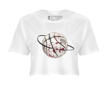 4s A Ma Maniere x Fossil Stone shirts to match jordans Camo Basketball Planet sneaker match tees Air Jordan 4 A Ma Maniere x Fossil Stone match shoes to clothes SNRT Sneaker Tees unisex cotton White 2 crop tee