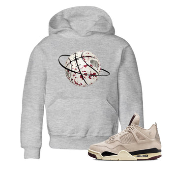 4s A Ma Maniere x Fossil Stone shirts to match jordans Camo Basketball Planet sneaker match tees Air Jordan 4 A Ma Maniere x Fossil Stone match shoes to clothes SNRT Sneaker Tees Youth Baby Heather Grey 1 tee