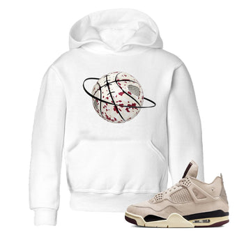 4s A Ma Maniere x Fossil Stone shirts to match jordans Camo Basketball Planet sneaker match tees Air Jordan 4 A Ma Maniere x Fossil Stone match shoes to clothes SNRT Sneaker Tees Youth Baby White 1 tee