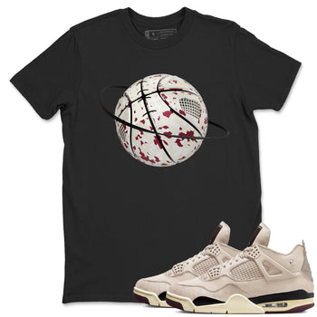 4s A Ma Maniere x Fossil Stone shirts to match jordans Camo Basketball Planet sneaker match tees Air Jordan 4 A Ma Maniere x Fossil Stone match shoes to clothes SNRT Sneaker Tees unisex cotton Black 1 shirts