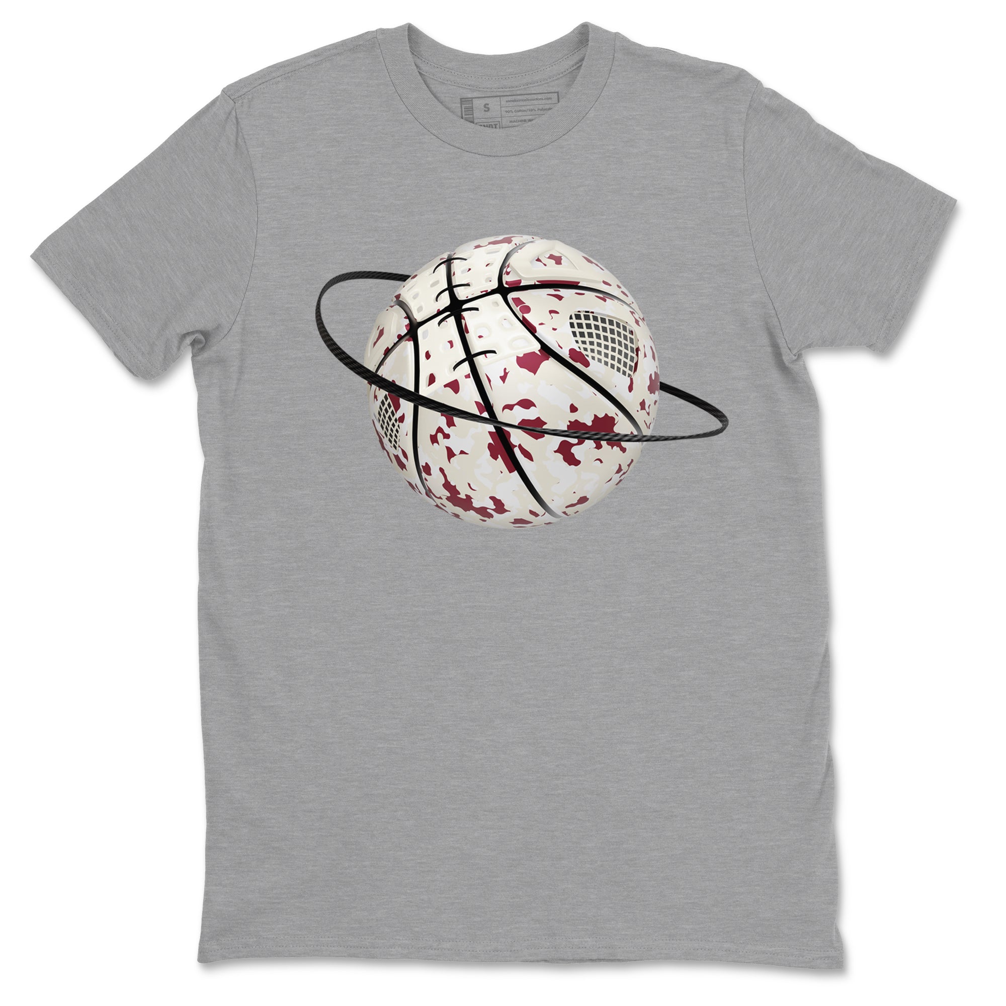 4s A Ma Maniere x Fossil Stone shirts to match jordans Camo Basketball Planet sneaker match tees Air Jordan 4 A Ma Maniere x Fossil Stone match shoes to clothes SNRT Sneaker Tees unisex cotton Heather Grey 2 shirts