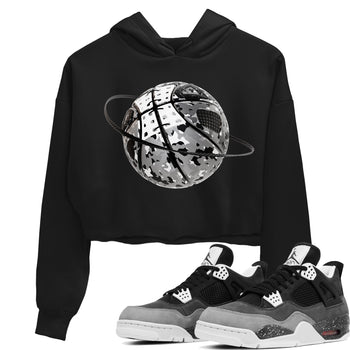 4s Fear shirts to match jordans Camo Basketball Planet sneaker match tees Air Jordan 4 Fear match shoes to clothes SNRT Sneaker Tees unisex cotton Black 1 crop tee