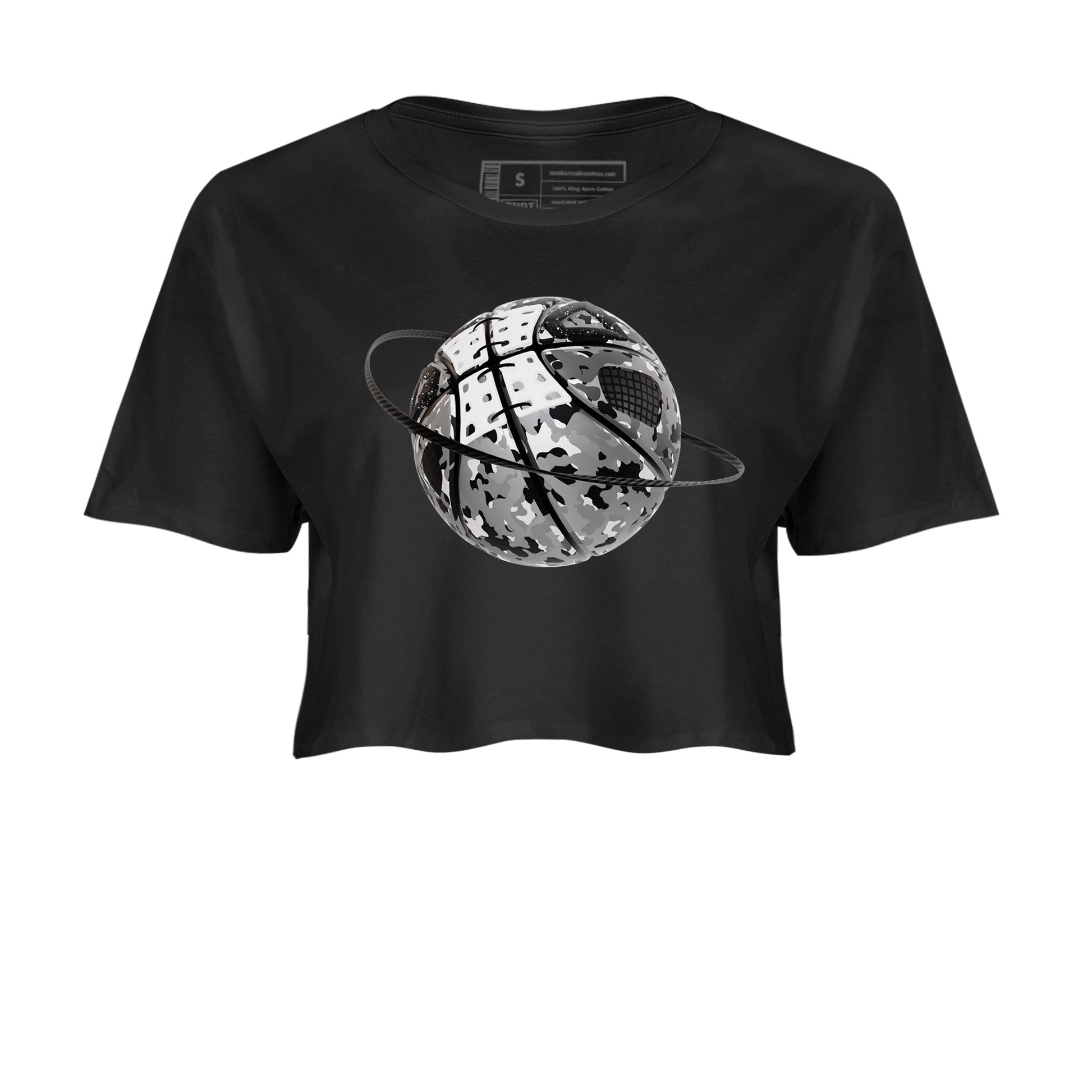 4s Fear shirts to match jordans Camo Basketball Planet sneaker match tees Air Jordan 4 Fear match shoes to clothes SNRT Sneaker Tees unisex cotton Black 2 crop tee