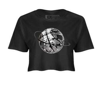 4s Fear shirts to match jordans Camo Basketball Planet sneaker match tees Air Jordan 4 Fear match shoes to clothes SNRT Sneaker Tees unisex cotton Black 2 crop tee