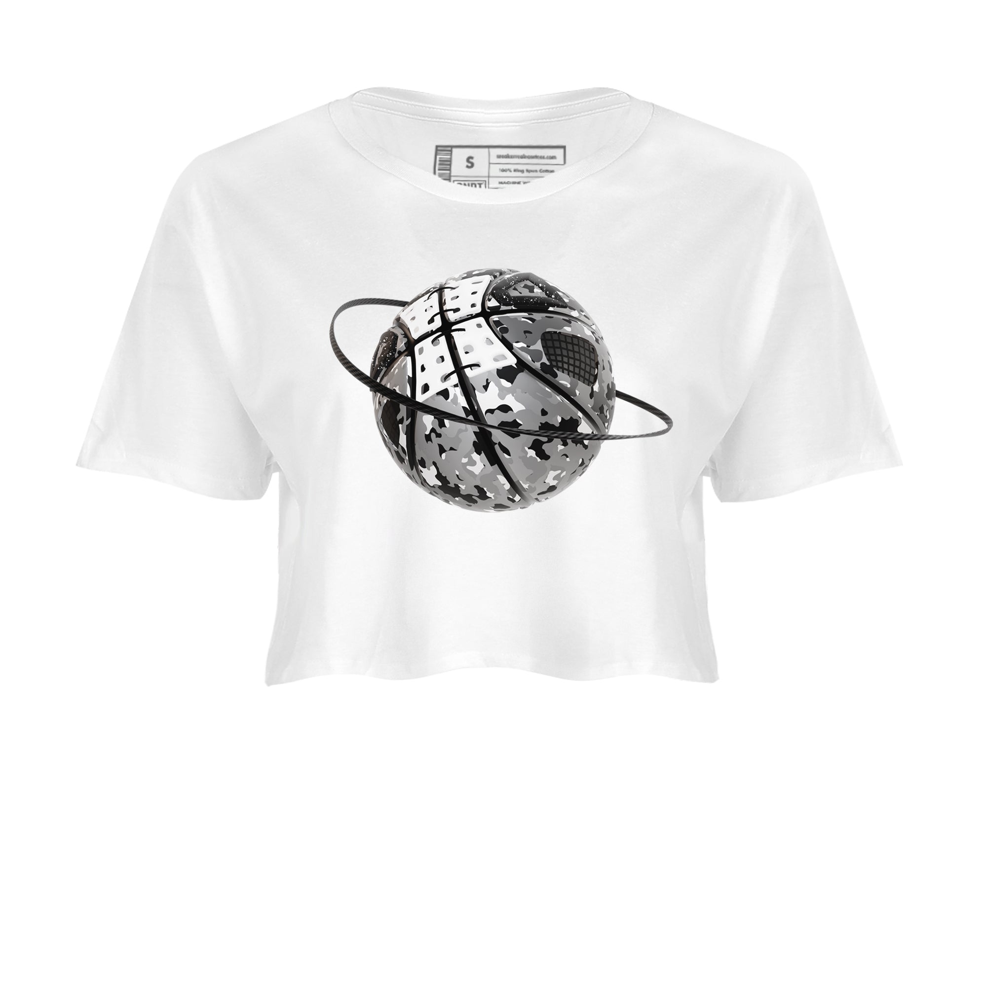 4s Fear shirts to match jordans Camo Basketball Planet sneaker match tees Air Jordan 4 Fear match shoes to clothes SNRT Sneaker Tees unisex cotton White 2 crop tee