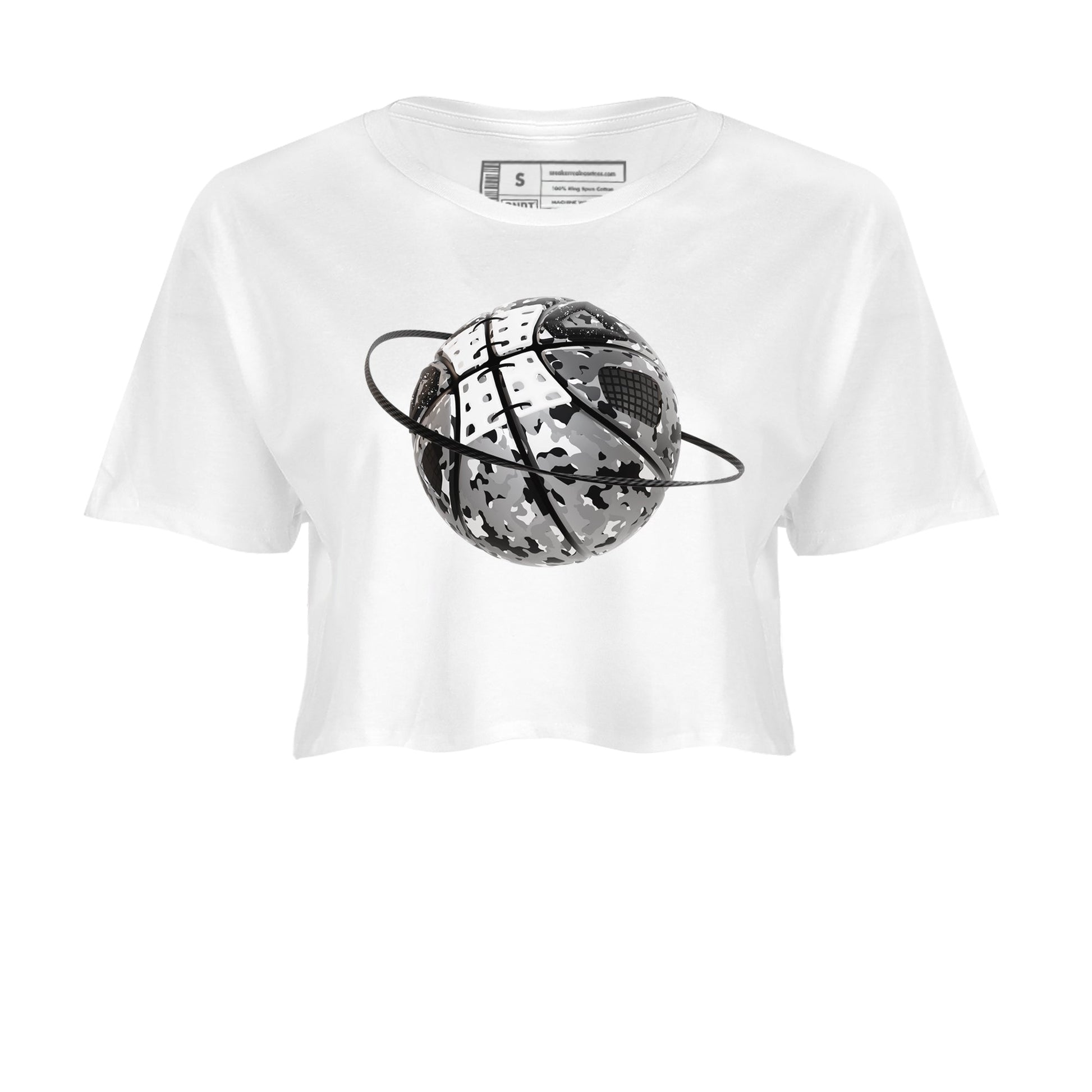4s Fear shirts to match jordans Camo Basketball Planet sneaker match tees Air Jordan 4 Fear match shoes to clothes SNRT Sneaker Tees unisex cotton White 2 crop tee