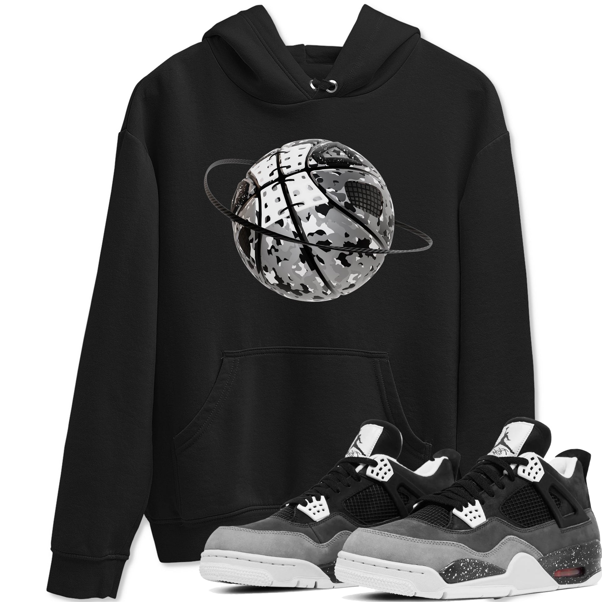 4s Fear shirts to match jordans Camo Basketball Planet sneaker match tees Air Jordan 4 Fear match shoes to clothes SNRT Sneaker Tees unisex cotton Black 1 shirts
