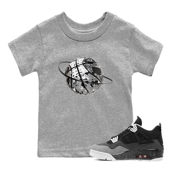 4s Fear shirts to match jordans Camo Basketball Planet sneaker match tees Air Jordan 4 Fear match shoes to clothes SNRT Sneaker Tees Youth Baby Heather Grey 1 tee