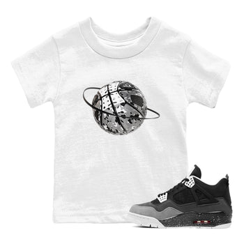 4s Fear shirts to match jordans Camo Basketball Planet sneaker match tees Air Jordan 4 Fear match shoes to clothes SNRT Sneaker Tees Youth Baby White 1 tee