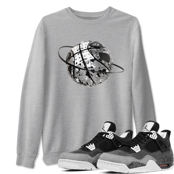 4s Fear shirts to match jordans Camo Basketball Planet sneaker match tees Air Jordan 4 Fear match shoes to clothes SNRT Sneaker Tees unisex cotton Heather Grey 1 shirts