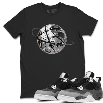 4s Fear shirts to match jordans Camo Basketball Planet sneaker match tees Air Jordan 4 Fear match shoes to clothes SNRT Sneaker Tees unisex cotton Black 1 shirts