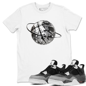 4s Fear shirts to match jordans Camo Basketball Planet sneaker match tees Air Jordan 4 Fear match shoes to clothes SNRT Sneaker Tees unisex cotton White 1 shirts
