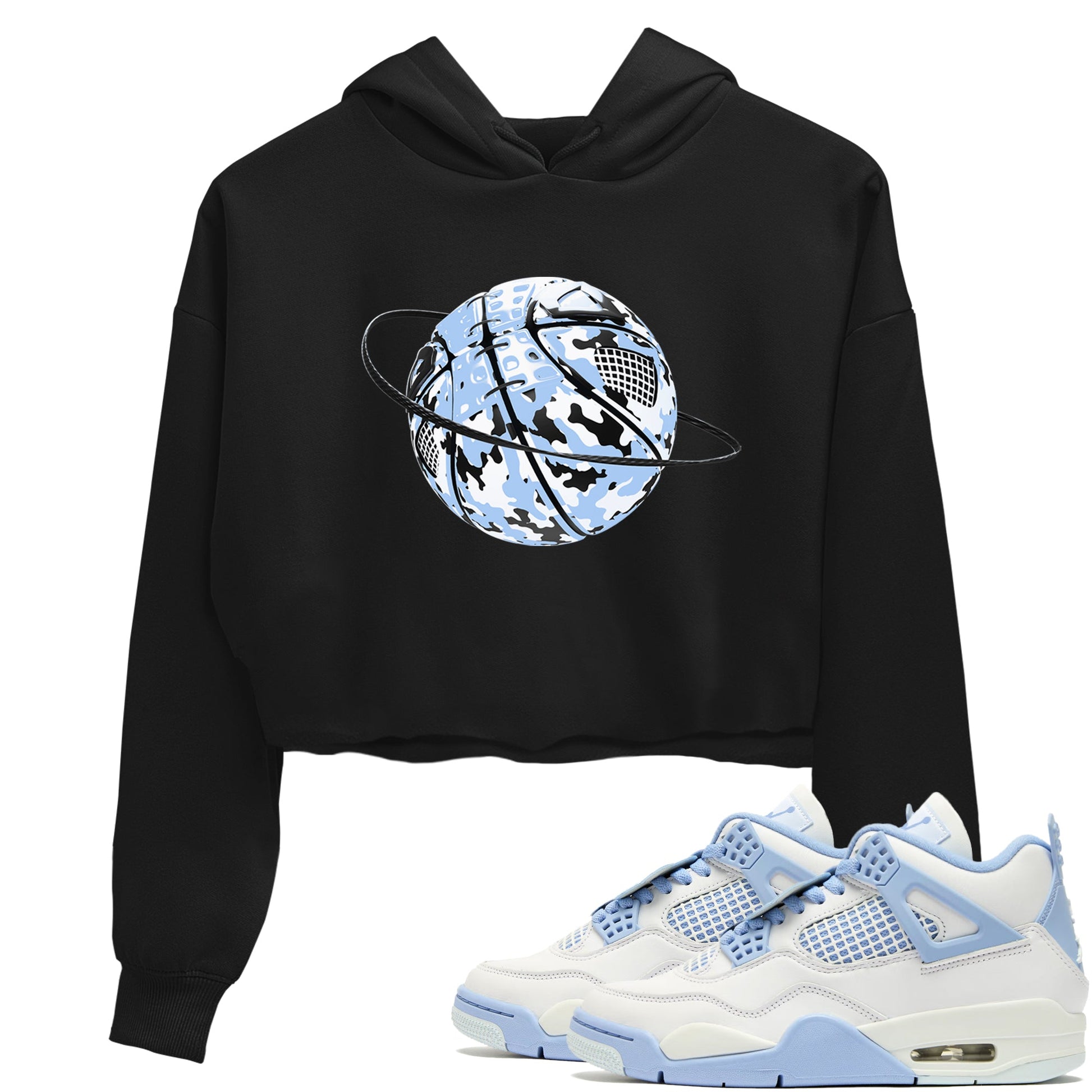Air Jordan 4 WMNS Aluminumsneaker match tee Camo Basketball Planet sneaker match tees Air Jordan 4 Forget Me Not best t-shirts to match jordans SNRT Sneaker Tees unisex cotton Black 1 crop tee