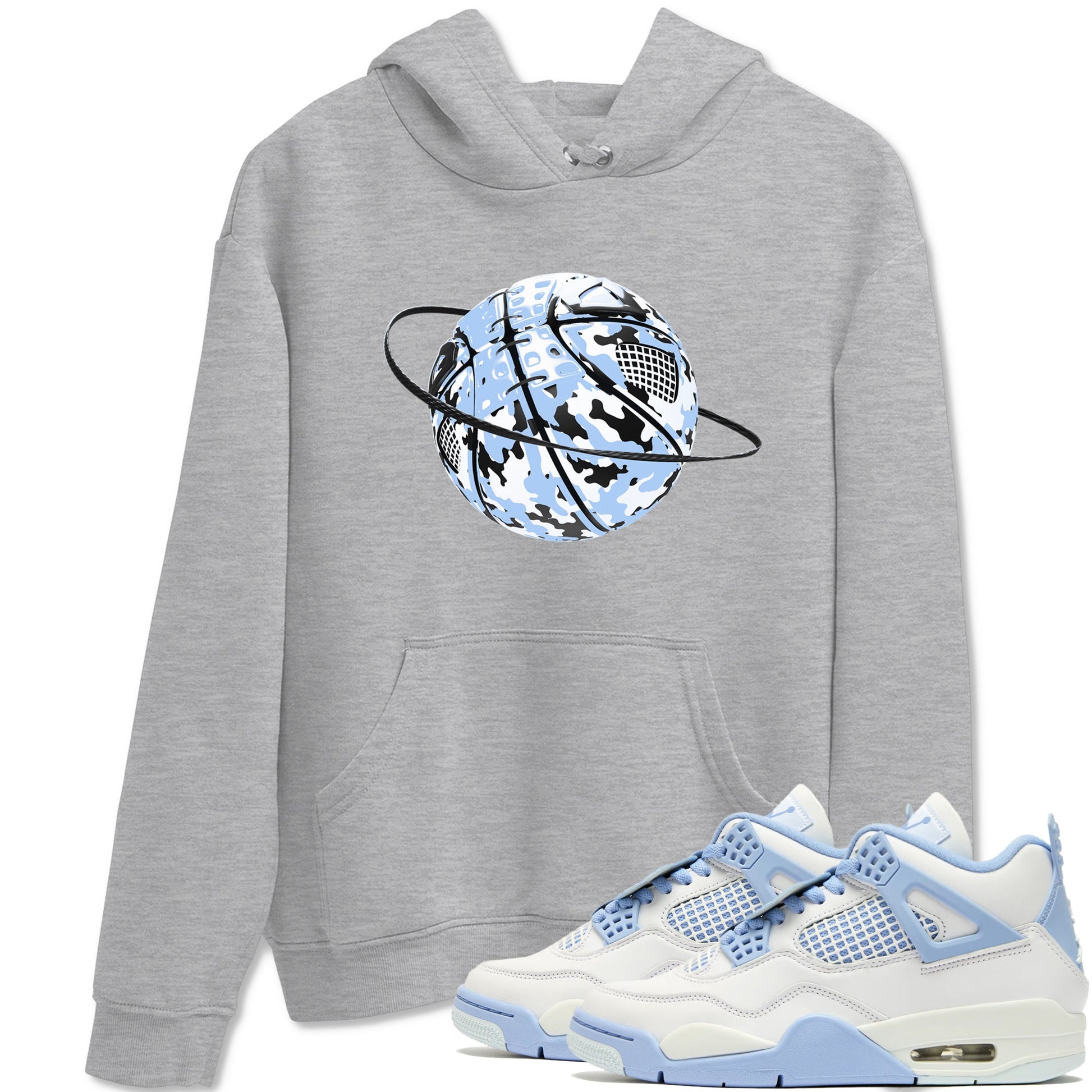 Air Jordan 4 WMNS Aluminumsneaker match tee Camo Basketball Planet sneaker match tees Air Jordan 4 Forget Me Not best t-shirts to match jordans SNRT Sneaker Tees unisex cotton Heather Grey 1 shirts