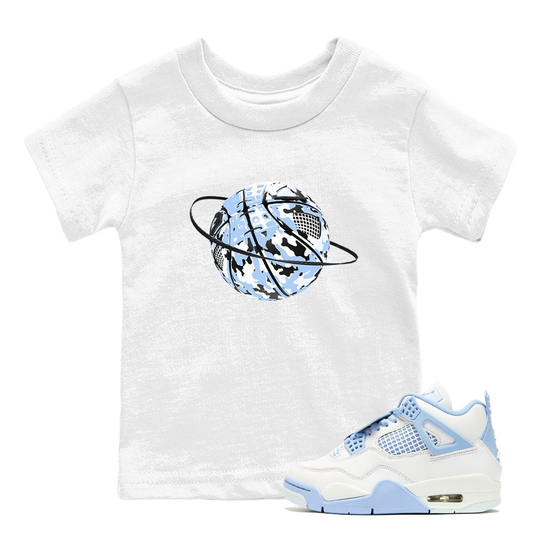 Air Jordan 4 WMNS Aluminumsneaker match tee Camo Basketball Planet sneaker match tees Air Jordan 4 Forget Me Not best t-shirts to match jordans SNRT Sneaker Tees Youth Baby White 1 tee
