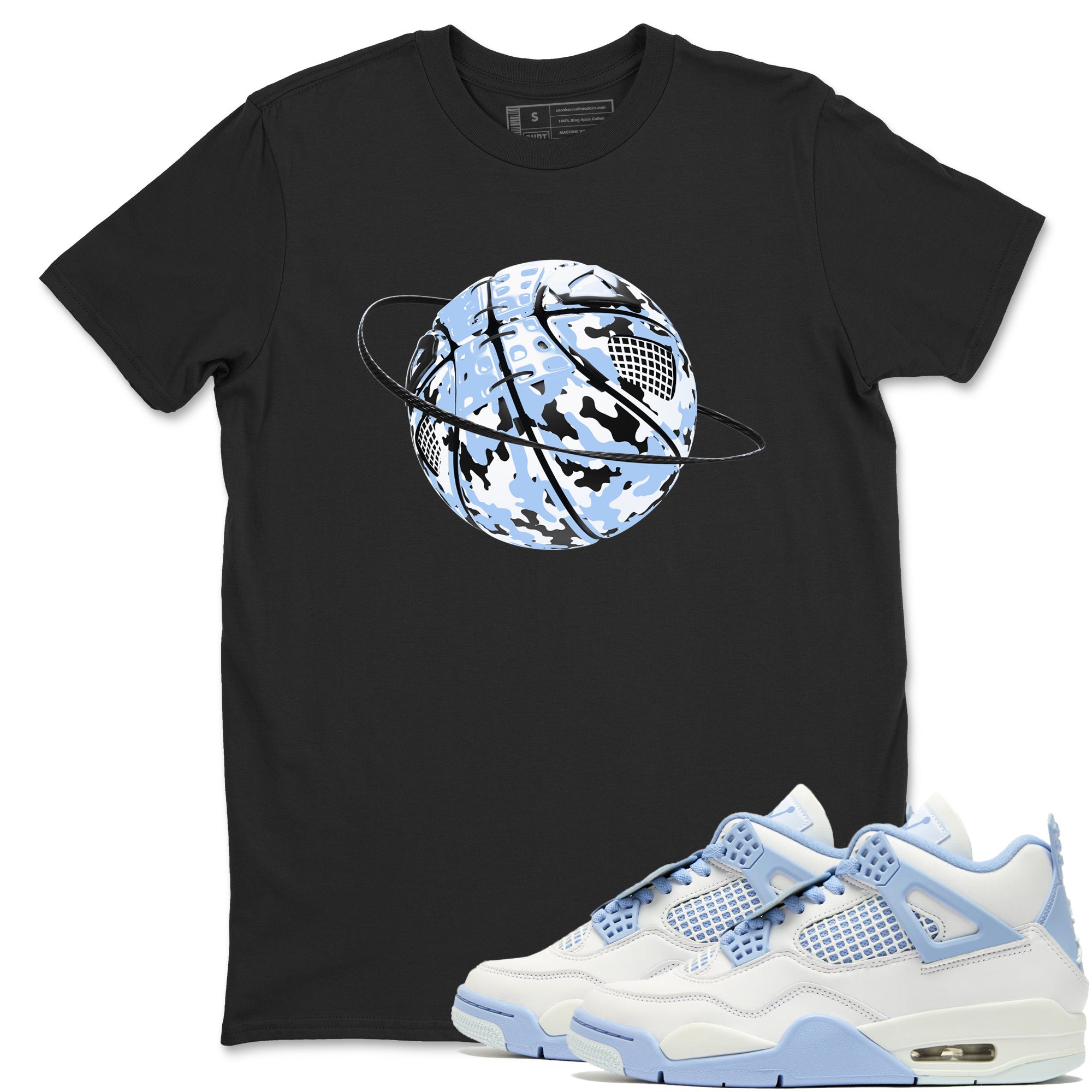 Air Jordan 4 WMNS Aluminumsneaker match tee Camo Basketball Planet sneaker match tees Air Jordan 4 Forget Me Not best t-shirts to match jordans SNRT Sneaker Tees unisex cotton Black 1 shirts