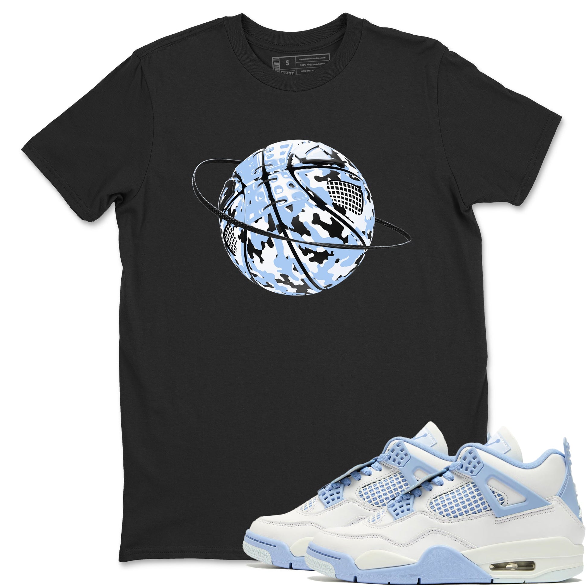 Air Jordan 4 WMNS Aluminumsneaker match tee Camo Basketball Planet sneaker match tees Air Jordan 4 Forget Me Not best t-shirts to match jordans SNRT Sneaker Tees unisex cotton Black 1 shirts