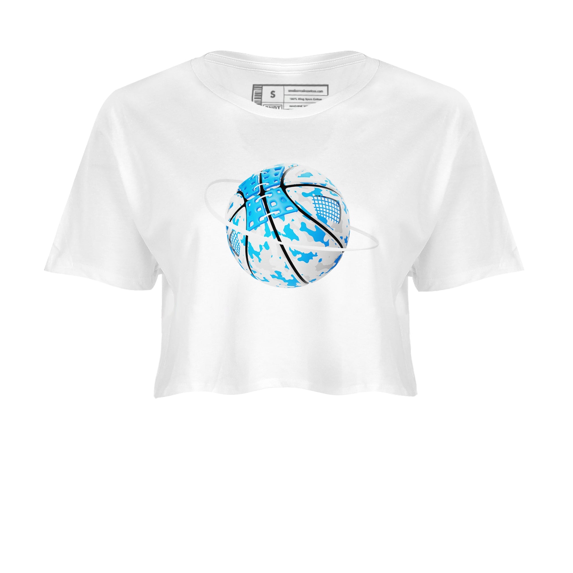 Air Jordan 4 Industrial Blue shirt to match jordans Camo Basketball Planet sneaker tees Air Jordan 4 Military Blue SNRT Sneaker Release Tees White 2 crop length shirt