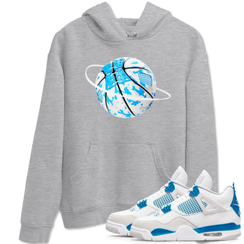 Air Jordan 4 Industrial Blue shirt to match jordans Camo Basketball Planet sneaker tees Air Jordan 4 Military Blue SNRT Sneaker Release Tees unisex cotton Heather Grey 1 crew neck shirt