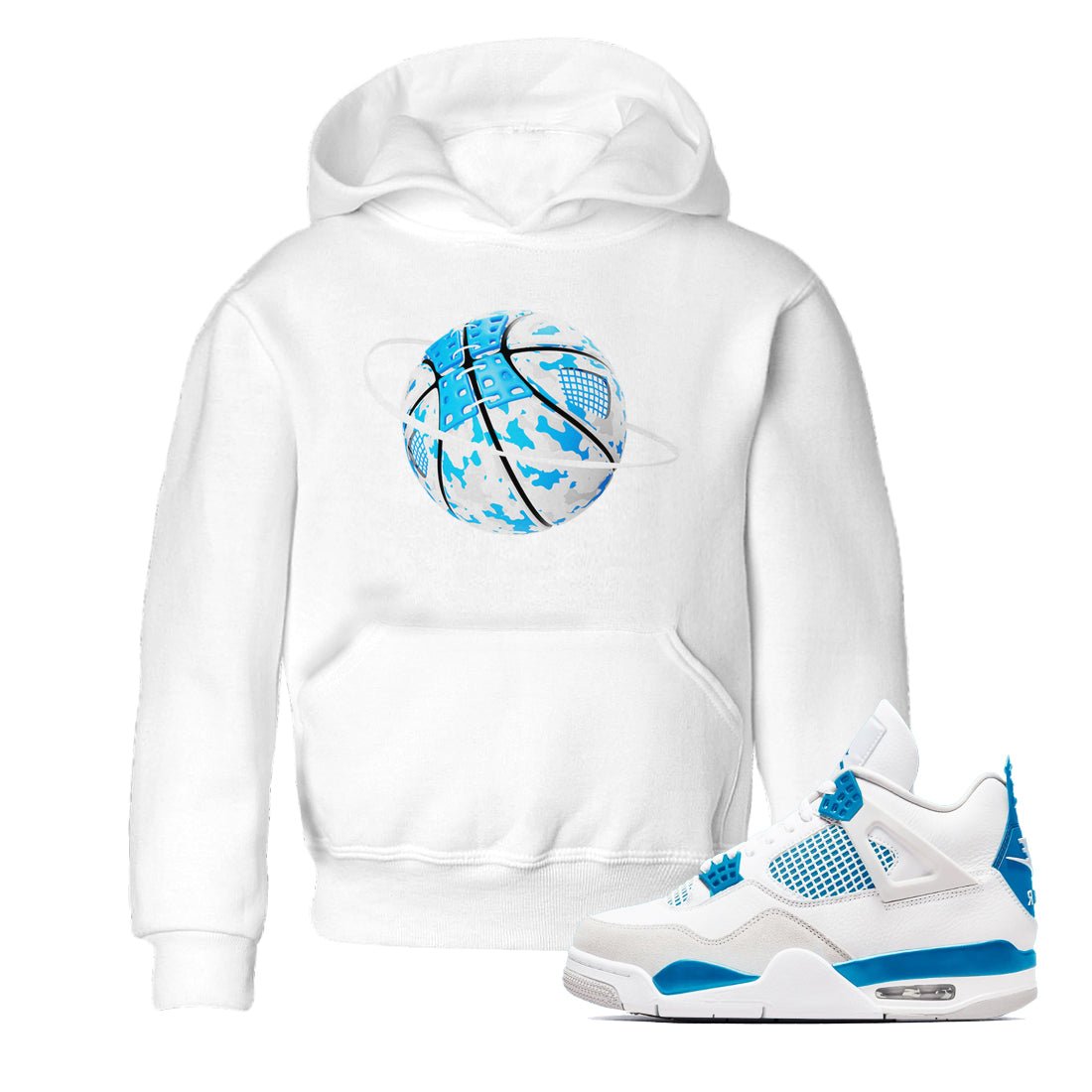 Air Jordan 4 Industrial Blue shirt to match jordans Camo Basketball Planet sneaker tees Air Jordan 4 Military Blue SNRT sneaker release tees baby toddler White 1 cotton Shirt
