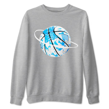 Air Jordan 4 Industrial Blue shirt to match jordans Camo Basketball Planet sneaker tees Air Jordan 4 Military Blue SNRT Sneaker Release Tees unisex cotton Heather Grey 2 crew neck shirt