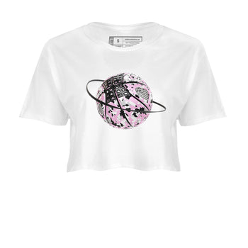 4s Retro Orchid shirts to match jordans Camo Basketball Planet sneaker match tees Air Jordan 4 WMNS Orchid match shoes to clothes SNRT Sneaker Tees unisex cotton White 2 crop tee