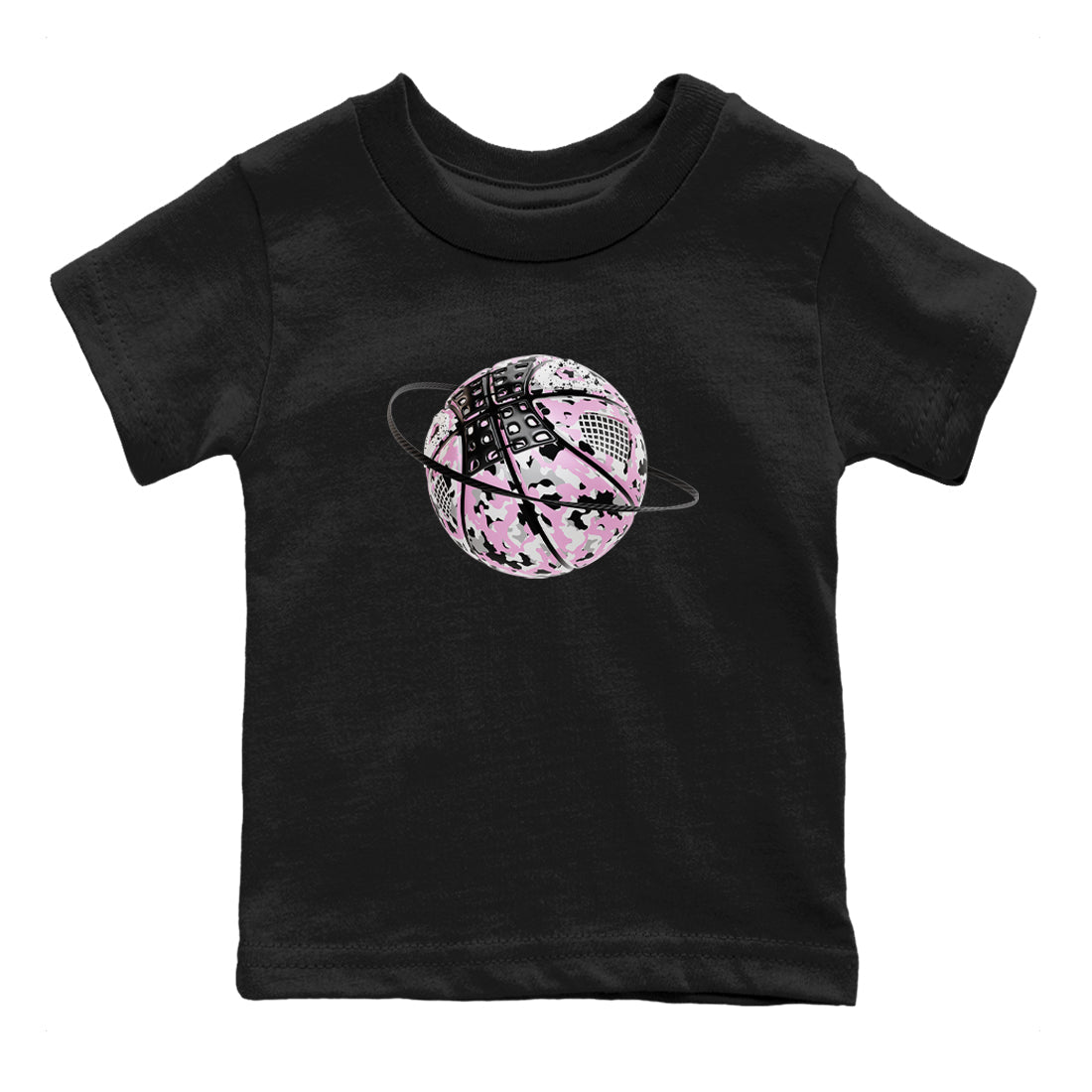 4s Retro Orchid shirts to match jordans Camo Basketball Planet sneaker match tees Air Jordan 4 WMNS Orchid match shoes to clothes SNRT Sneaker Tees Youth Baby Black 2 tee