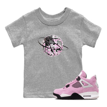 4s Retro Orchid shirts to match jordans Camo Basketball Planet sneaker match tees Air Jordan 4 WMNS Orchid match shoes to clothes SNRT Sneaker Tees Youth Baby Heather Grey 1 tee