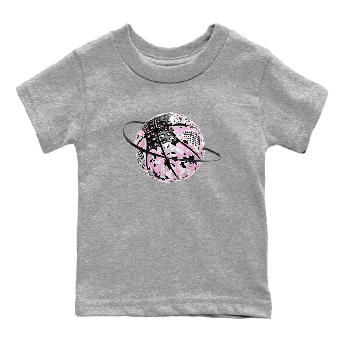 4s Retro Orchid shirts to match jordans Camo Basketball Planet sneaker match tees Air Jordan 4 WMNS Orchid match shoes to clothes SNRT Sneaker Tees Youth Baby Heather Grey 2 tee