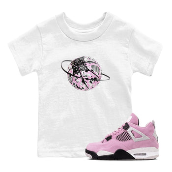 4s Retro Orchid shirts to match jordans Camo Basketball Planet sneaker match tees Air Jordan 4 WMNS Orchid match shoes to clothes SNRT Sneaker Tees Youth Baby White 1 tee