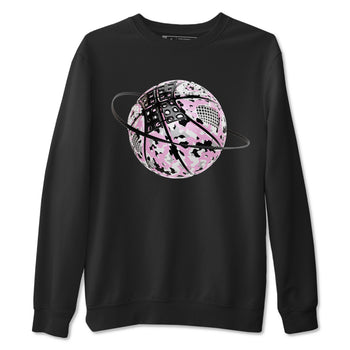 4s Retro Orchid shirts to match jordans Camo Basketball Planet sneaker match tees Air Jordan 4 WMNS Orchid match shoes to clothes SNRT Sneaker Tees unisex cotton Black 2 shirts