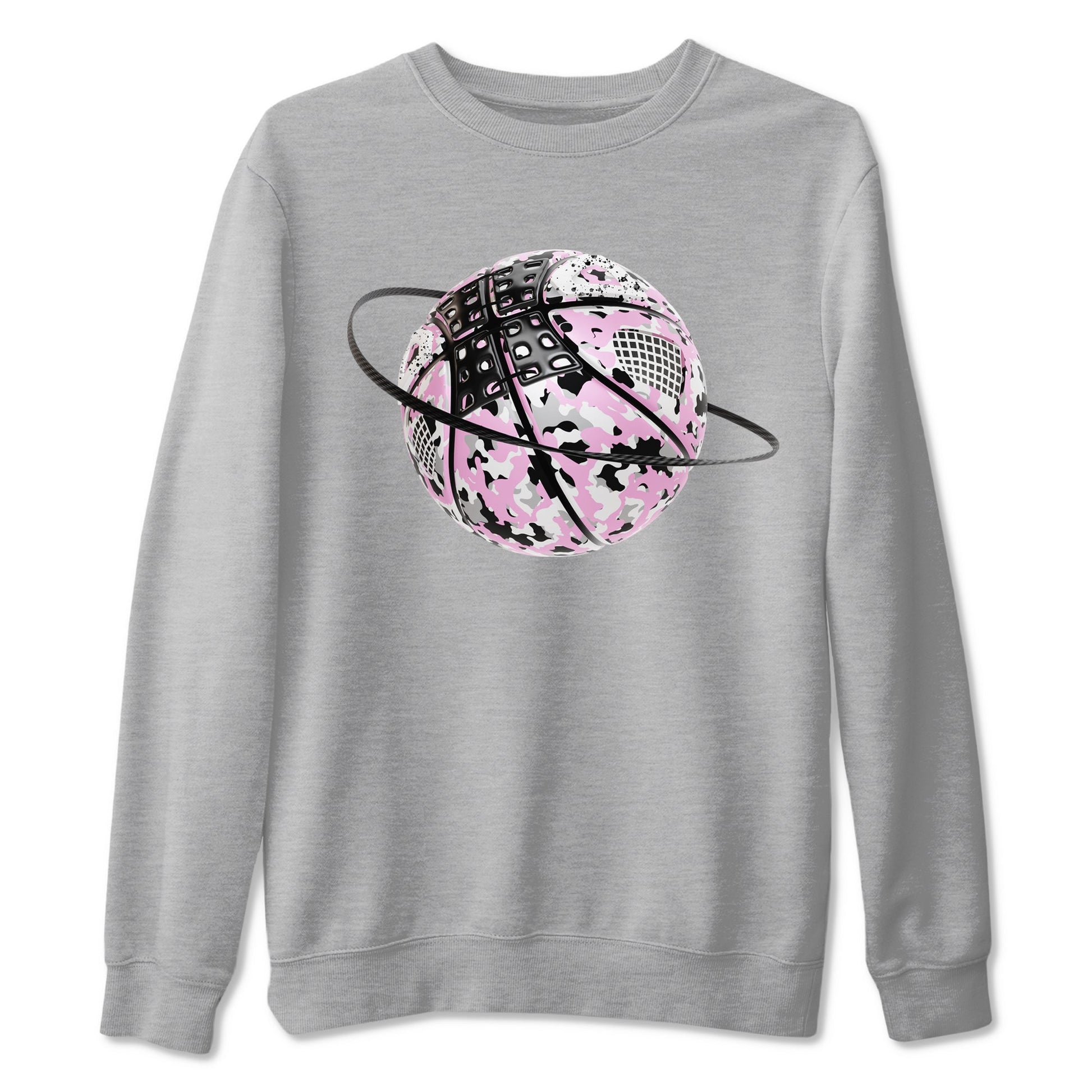 4s Retro Orchid shirts to match jordans Camo Basketball Planet sneaker match tees Air Jordan 4 WMNS Orchid match shoes to clothes SNRT Sneaker Tees unisex cotton Heather Grey 2 shirts