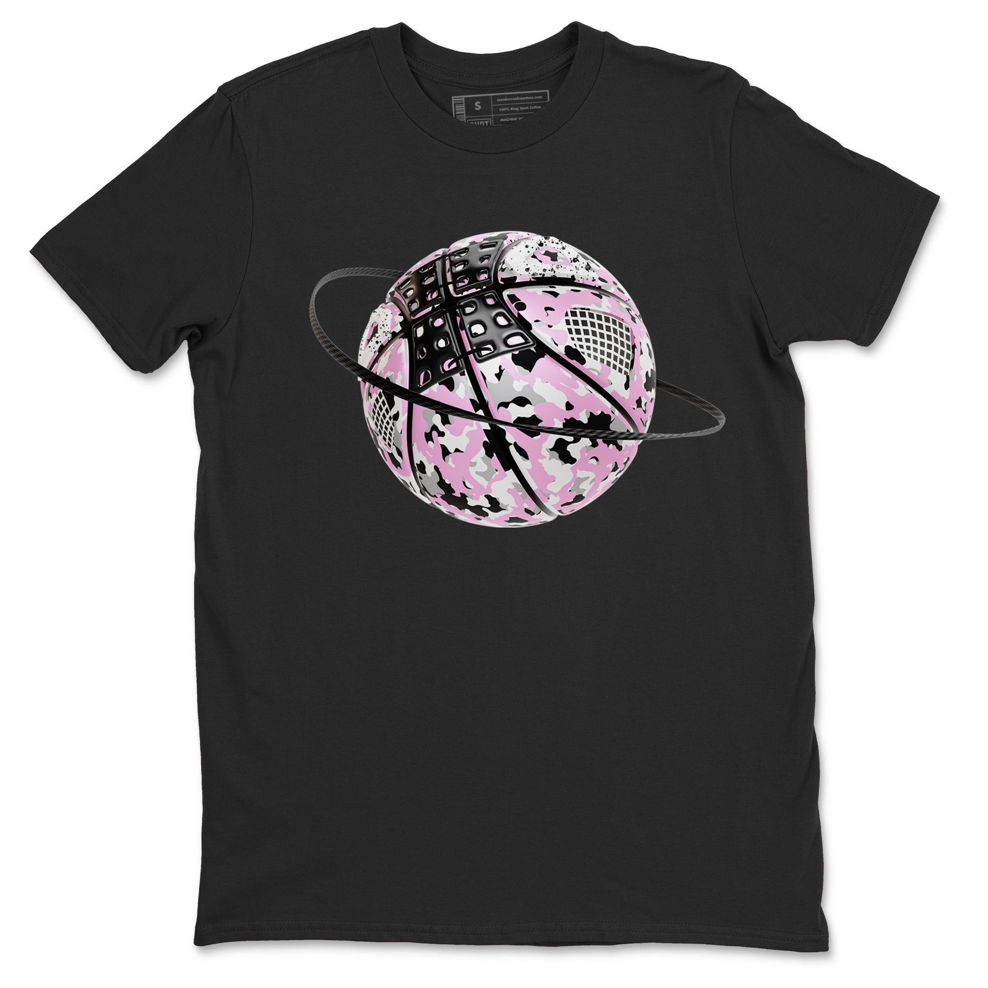 4s Retro Orchid shirts to match jordans Camo Basketball Planet sneaker match tees Air Jordan 4 WMNS Orchid match shoes to clothes SNRT Sneaker Tees unisex cotton Black 2 shirts