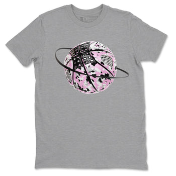 4s Retro Orchid shirts to match jordans Camo Basketball Planet sneaker match tees Air Jordan 4 WMNS Orchid match shoes to clothes SNRT Sneaker Tees unisex cotton Heather Grey 2 shirts
