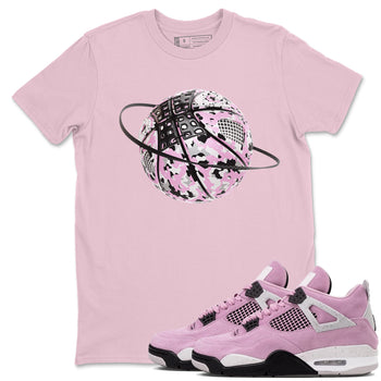 4s Retro Orchid shirts to match jordans Camo Basketball Planet sneaker match tees Air Jordan 4 WMNS Orchid match shoes to clothes SNRT Sneaker Tees unisex cotton Pink 1 shirts