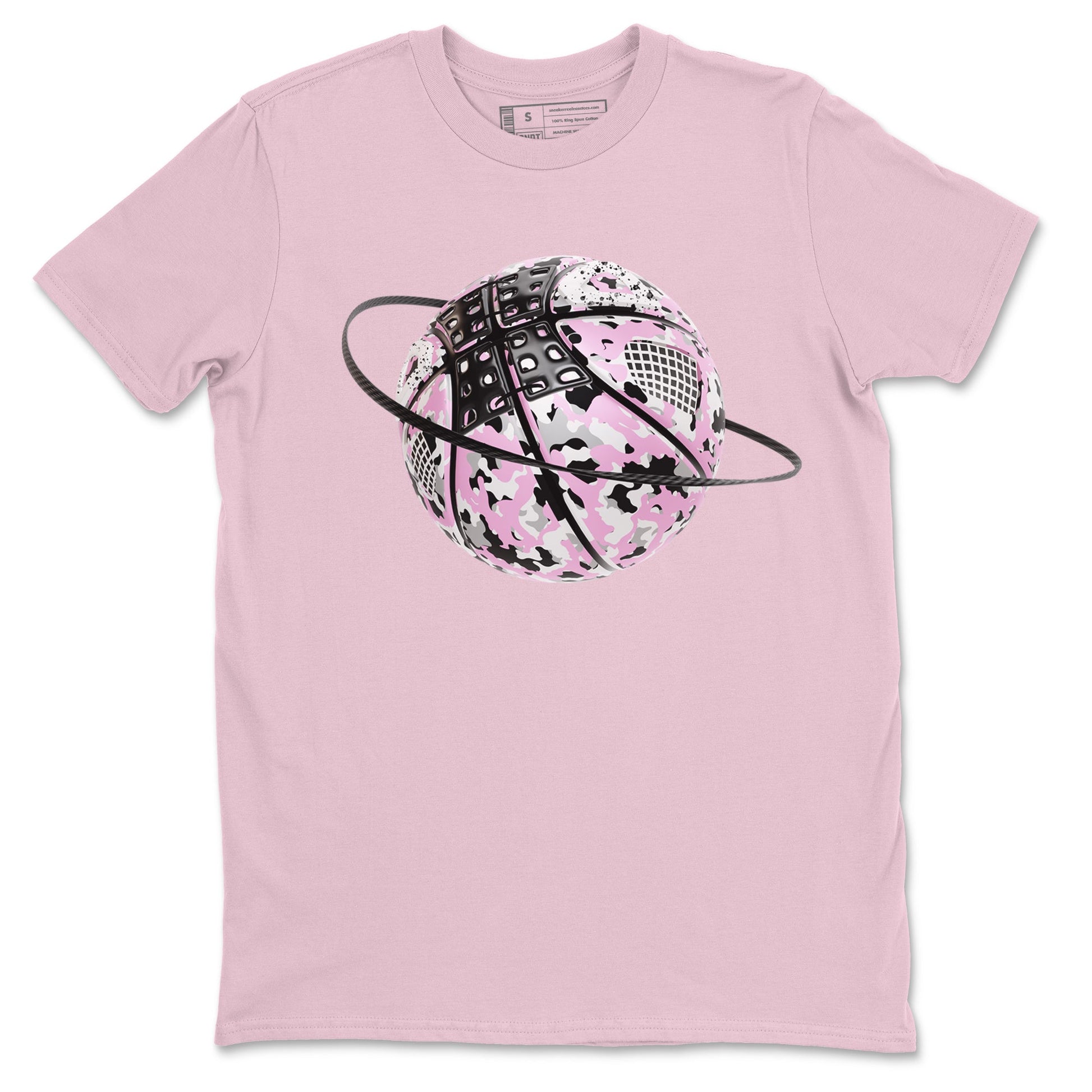 4s Retro Orchid shirts to match jordans Camo Basketball Planet sneaker match tees Air Jordan 4 WMNS Orchid match shoes to clothes SNRT Sneaker Tees unisex cotton Pink 2 shirts