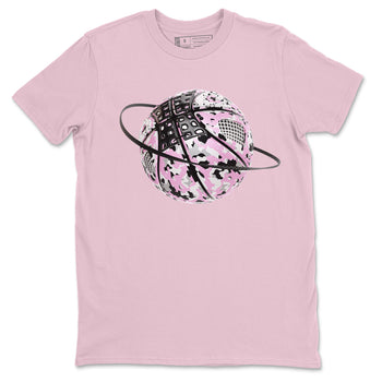 4s Retro Orchid shirts to match jordans Camo Basketball Planet sneaker match tees Air Jordan 4 WMNS Orchid match shoes to clothes SNRT Sneaker Tees unisex cotton Pink 2 shirts