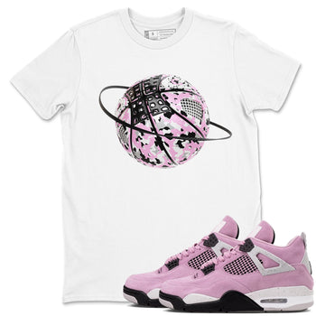 4s Retro Orchid shirts to match jordans Camo Basketball Planet sneaker match tees Air Jordan 4 WMNS Orchid match shoes to clothes SNRT Sneaker Tees unisex cotton White 1 shirts