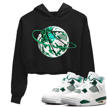 4s Oxidized Green shirts to match jordans Camo Basketball Planet sneaker match tees Air Jordan 4 Oxidized Green SNRT Sneaker Tees streetwear brand Black 1 crop tee